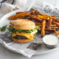 Plant Based Patty on Sesame Pagel