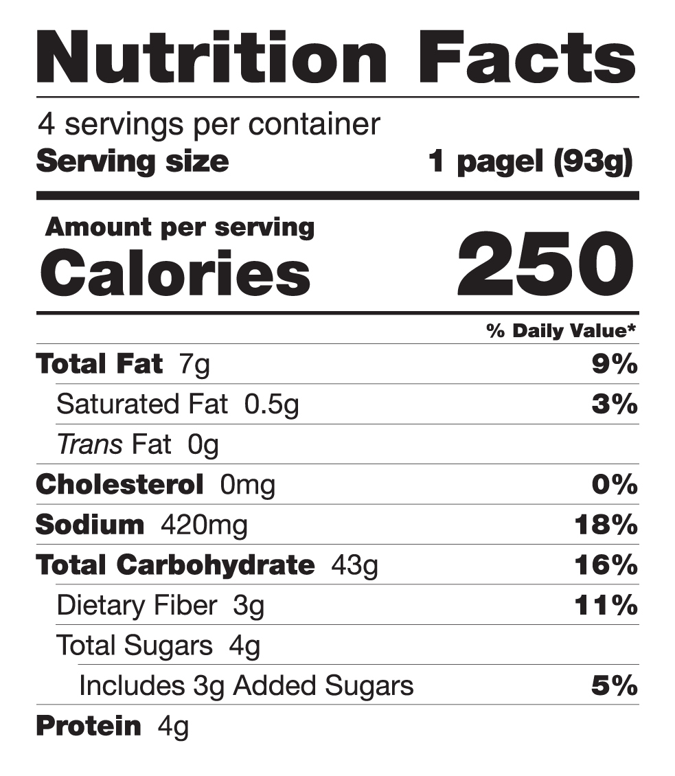 Nutrition Facts for Paleo Waffles Original 4/Pack *LIMITED EDITION*